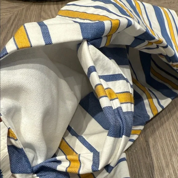 Aime Leon Dore Blue and Yellow Striped Swim Trunks - Picture 6 of 9